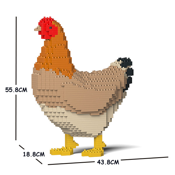 JEKCA Animal Building Blocks Kit for Kidults Hen 01C
