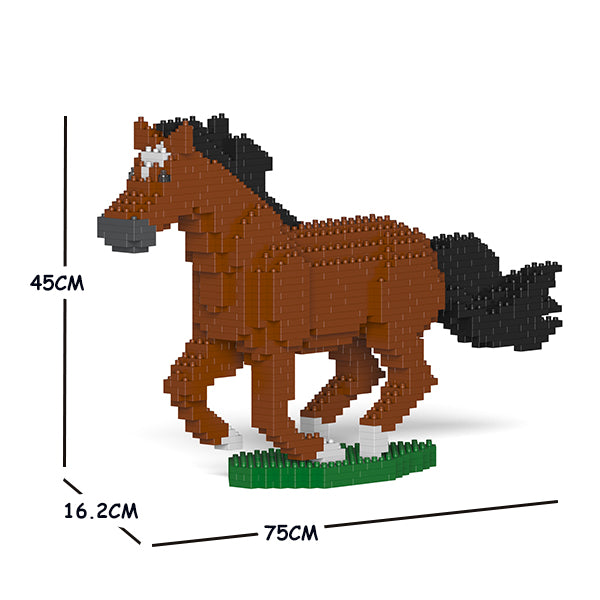 JEKCA Animal Building Blocks Kit for Kidults Horse 01C-M01