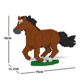 JEKCA Animal Building Blocks Kit for Kidults Horse 01C-M01