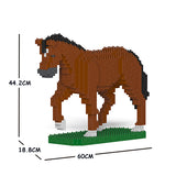 JEKCA Animal Building Blocks Kit for Kidults Horse 02C-M01