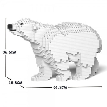 JEKCA Animal Building Blocks Kit for Kidults Polar Bear 01C