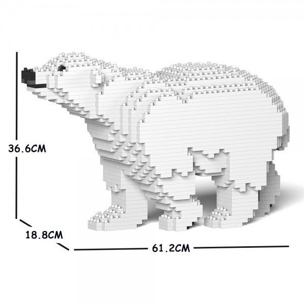 JEKCA Animal Building Blocks Kit for Kidults Polar Bear 01C