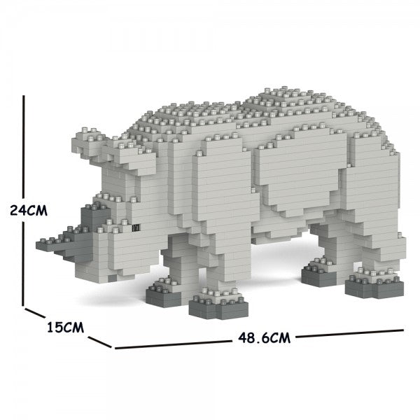 JEKCA Animal Building Blocks Kit for Kidults Rhino 01C