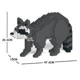 JEKCA Animal Building Blocks Kit for Kidults Raccoon 01C