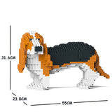 JEKCA Animal Building Blocks Kit for Kidults Basset Hound 01C-M01