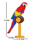JEKCA Animal Building Blocks Kit for Kidults Macaw 01C