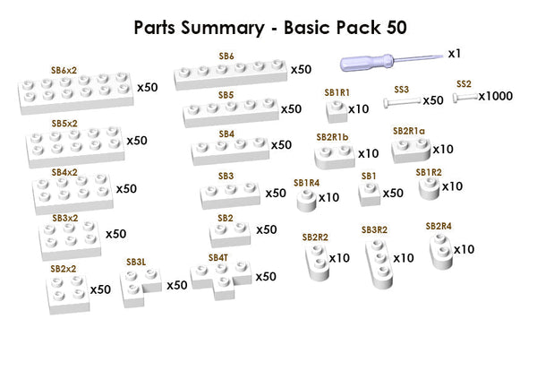 Jekca Sculptor Basic Pack 50 - White