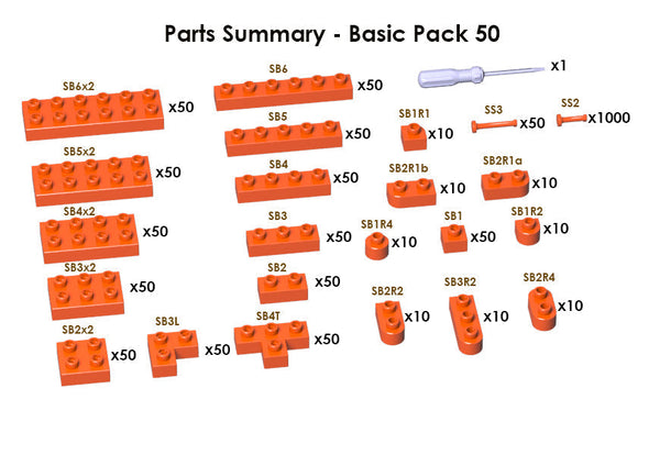 Jekca Sculptor Basic Pack 50 - Orange#021