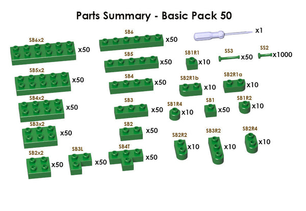 Jekca Sculptor Basic Pack 50 - Green#347