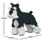 JEKCA Animal Building Blocks Kit for Kidults Standard Schnauzer 01C-M02b