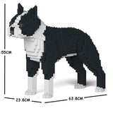 JEKCA Animal Building Blocks Kit for Kidults Boston Terrier 01C-M01