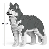 JEKCA Animal Building Blocks Kit for Kidults Husky 01C-M04