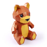 Teddy Bear 3D Paper Model, Lamp