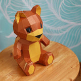 Teddy Bear 3D Paper Model, Lamp