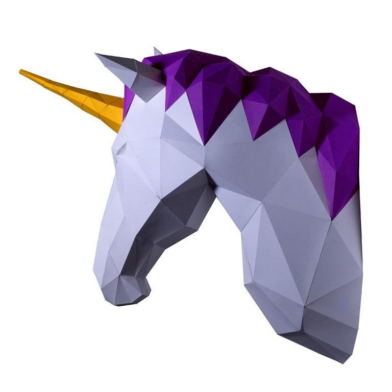 Unicorn Head Wall Mount Art