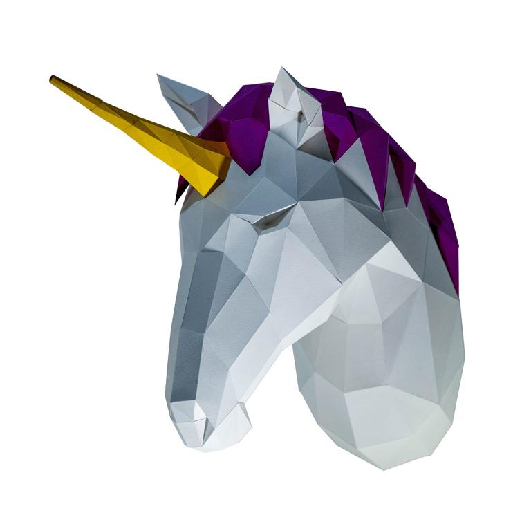 Unicorn Head Wall Mount Art Jekca Shop
