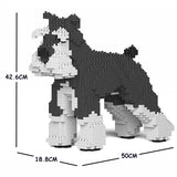 JEKCA Animal Building Blocks Kit for Kidults Standard Schnauzer 01C-M01