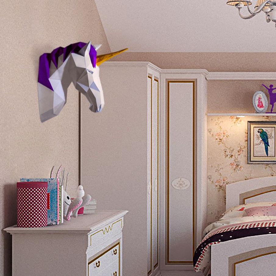 Unicorn Head Wall Mount Art